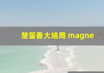 楚留香大结局 magne